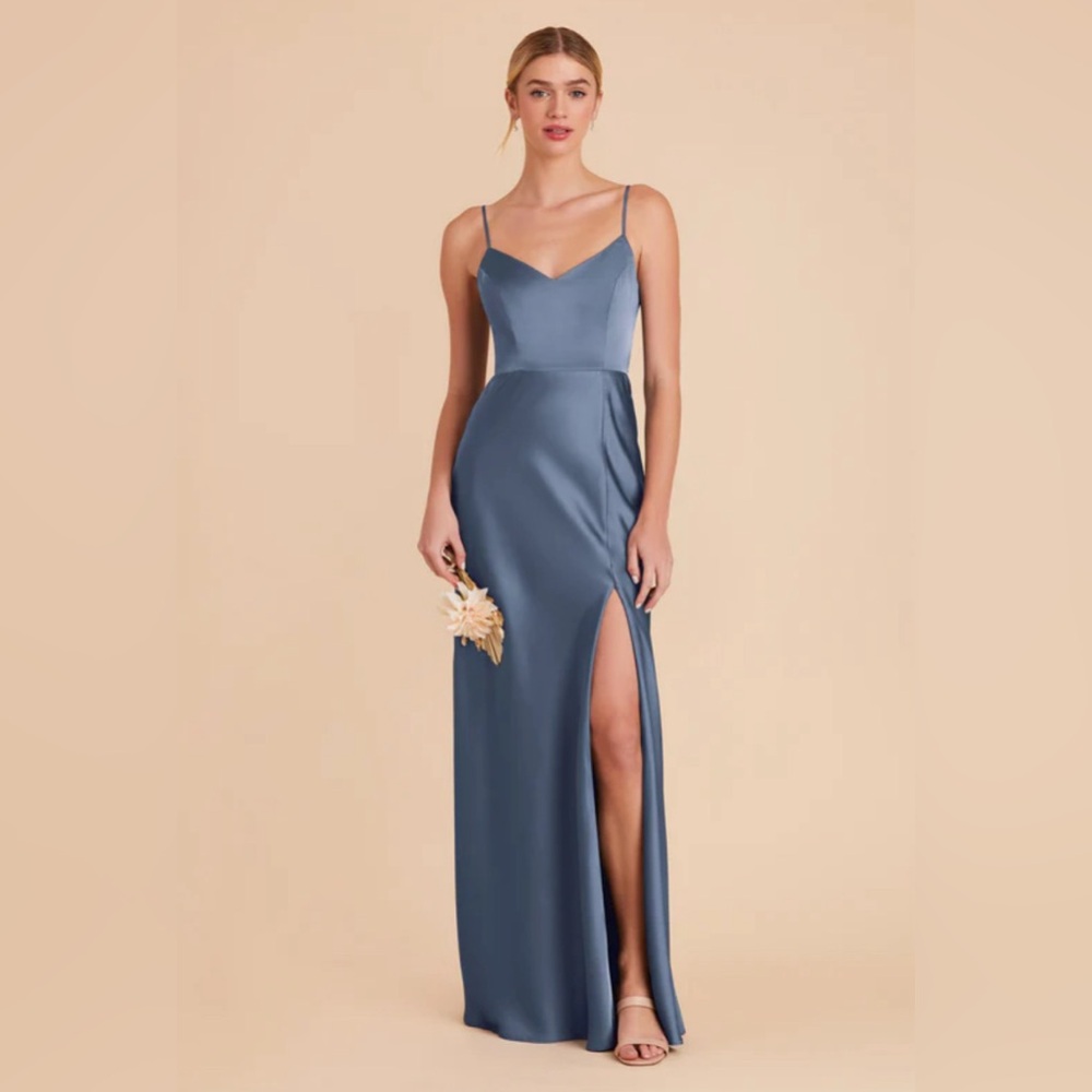 Birdy Grey Matte Satin French Blue XXL Jay Dress